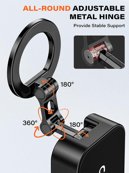 A2C 3-in-1 Magnetic Phone Holder for Gym, [20x N52] Strong Magnets Attach to Metal Surface, Portable Phone Mount for Garage Gym/Travel with Tray Table Clamp, Home Gym Accessories for Men Women Gifts