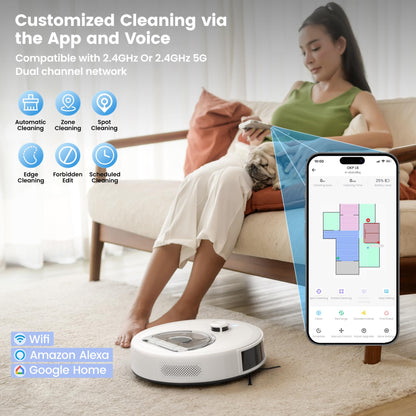 OKP Life K2 Robot Vacuum Cleaner 1800 mAh, Blue