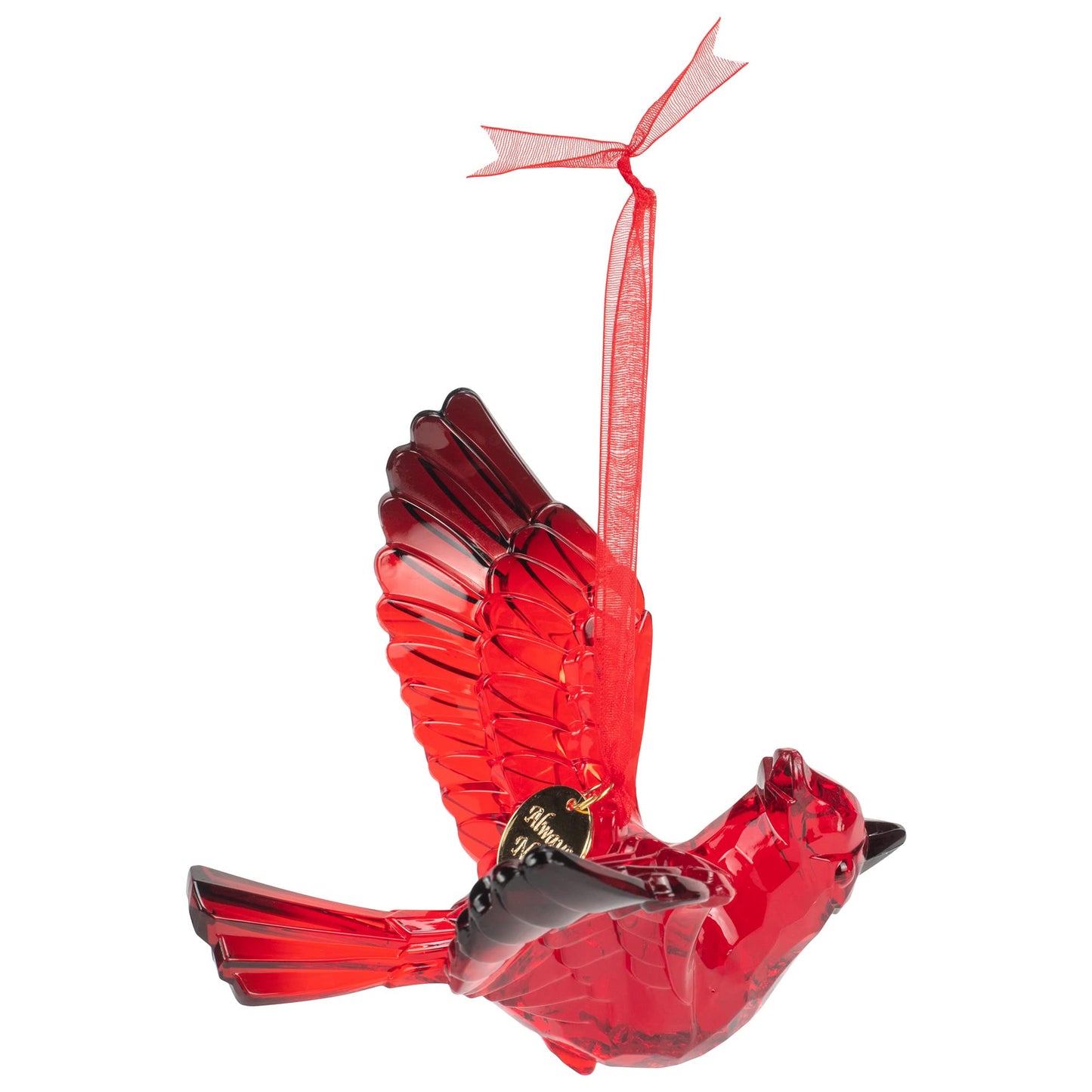 Department 56 Acrylic Christmas Basics Cardinal Bird Hanging Ornament, 3.125 Inch, Red