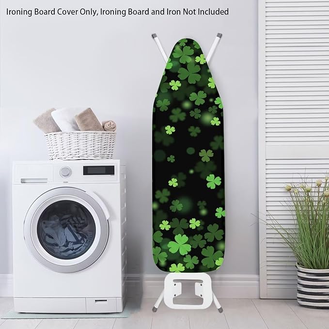 Green Leaves Ironing Board Cover Universal Iron Board Covers Heavy Duty Padded