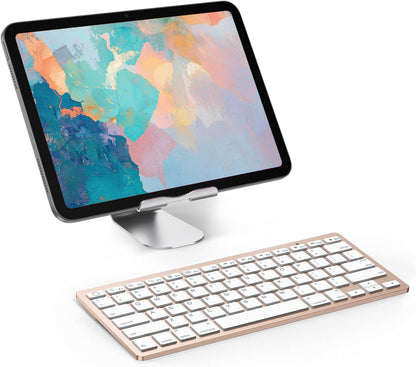 OMOTON Bluetooth Keyboard Compatible with iPad 10th Generation, iPad 10.2 (9th/8th/7th), iPad Pro 13/12.9/11 inch, iPad Air/Mini and More iOS Devices, White