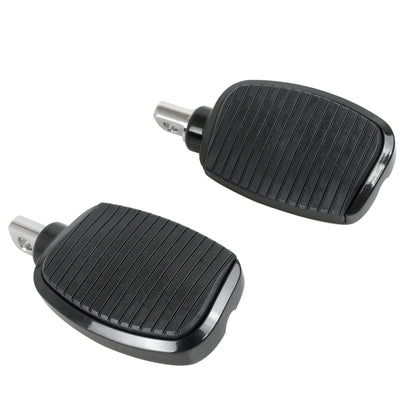SWESGI Motorcycle Passenger Mini Board Floorboards Footpegs Pedals Footrests Highway Pegs with Anti-Slip Rubber Universal for Harley Davidson Dyna Touring Honda Suzuki Yamaha Triumph (Black)