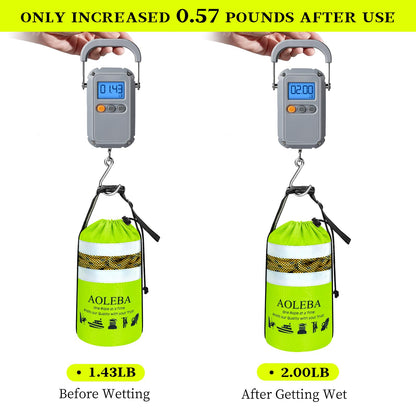 AOLEBA Water Rescue Throw Bag with 8MM Reflective Rope, 1900lbs Tensile Strength Emergency Safety Gear for Boating, Kayaking, Rafting, Floating Throw Bag Throwable Device with Quick Deployment Design