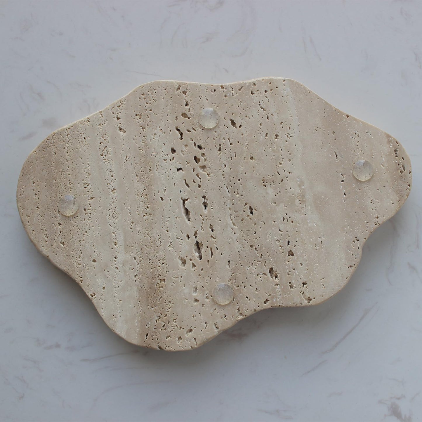 Real Travertine Jewelry Dish Cloud Shape, Trinket Dish, Ring Dish Key Tray Asethetic Home Décor, Gift for Women