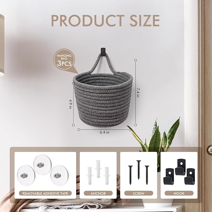 Fabric Wall Hanging Baskets