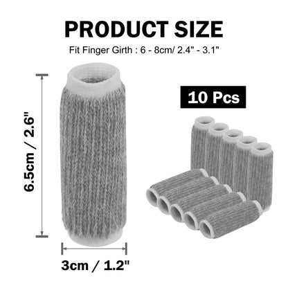 uxcell 10pcs Finger Protectors Splints, Compression Finger Sleeves Thumb Brace for Trigger Finger, Elastic Covers for Basketball, Breathable Finger Supporter 2.2" x 1"