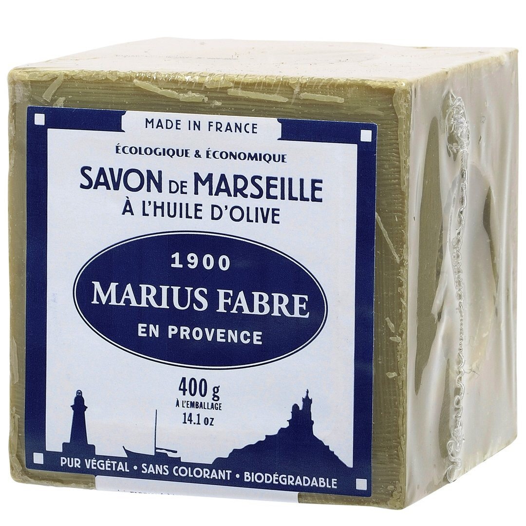 Marius Fabre - MARSEILLE SOAP - Olive Oil Cube 400 Gr - Lot of 3 Cubes 400 Gr