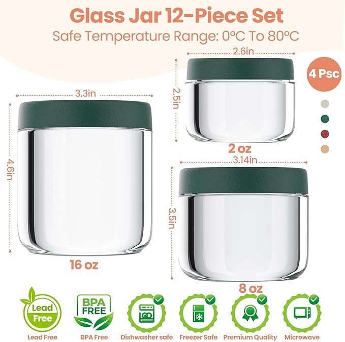 12Pack Overnight Oats Containers