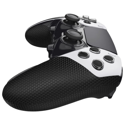PlayVital Anti-Skid Sweat-Absorbent Controller Grip for ps5 Edge Wireless Controller, Professional Textured Soft PU Handle Grips Anti Sweat Protector for ps5 Edge Controller - Black