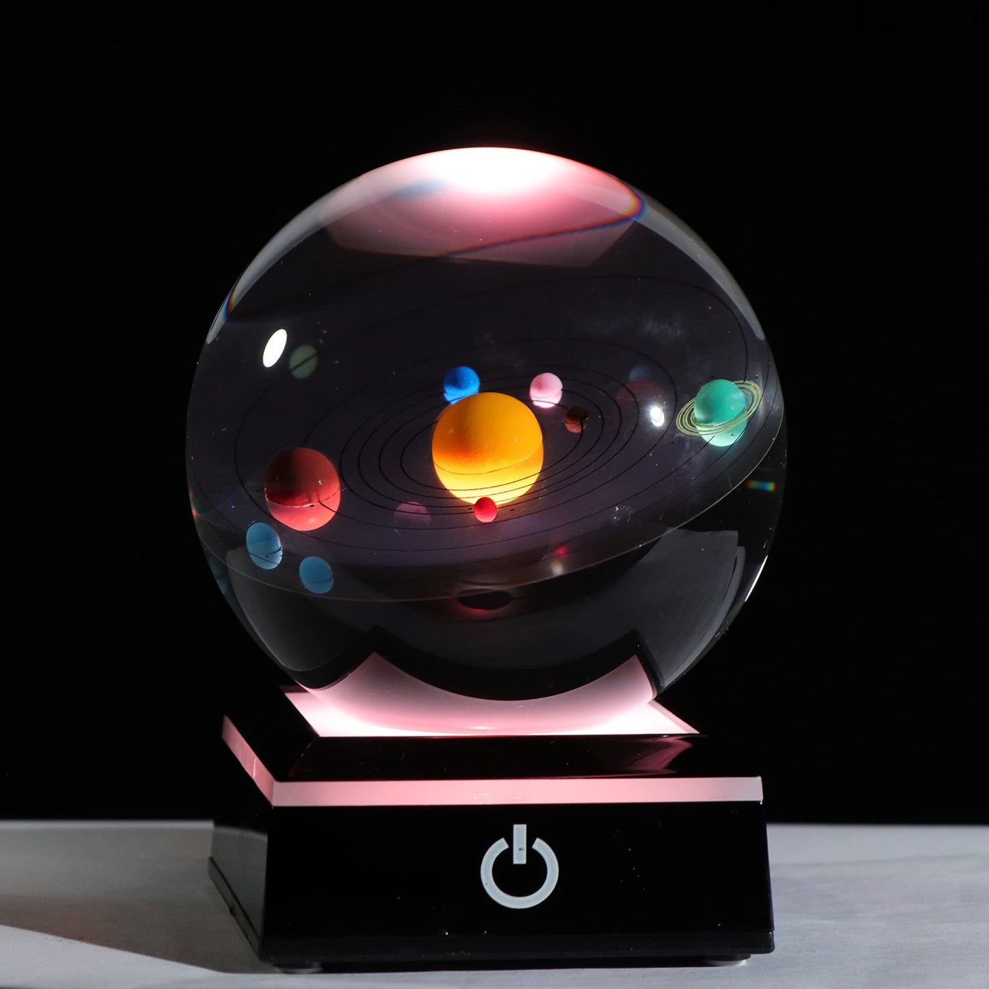 Qianwei 3D Solar System Model Crystal Ball Astronomy Gifts Men Space Decor
