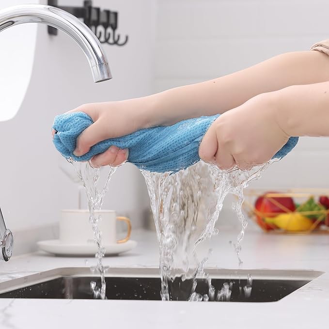 Kitinjoy 100% Cotton Waffle Weave Kitchen Hand Towels