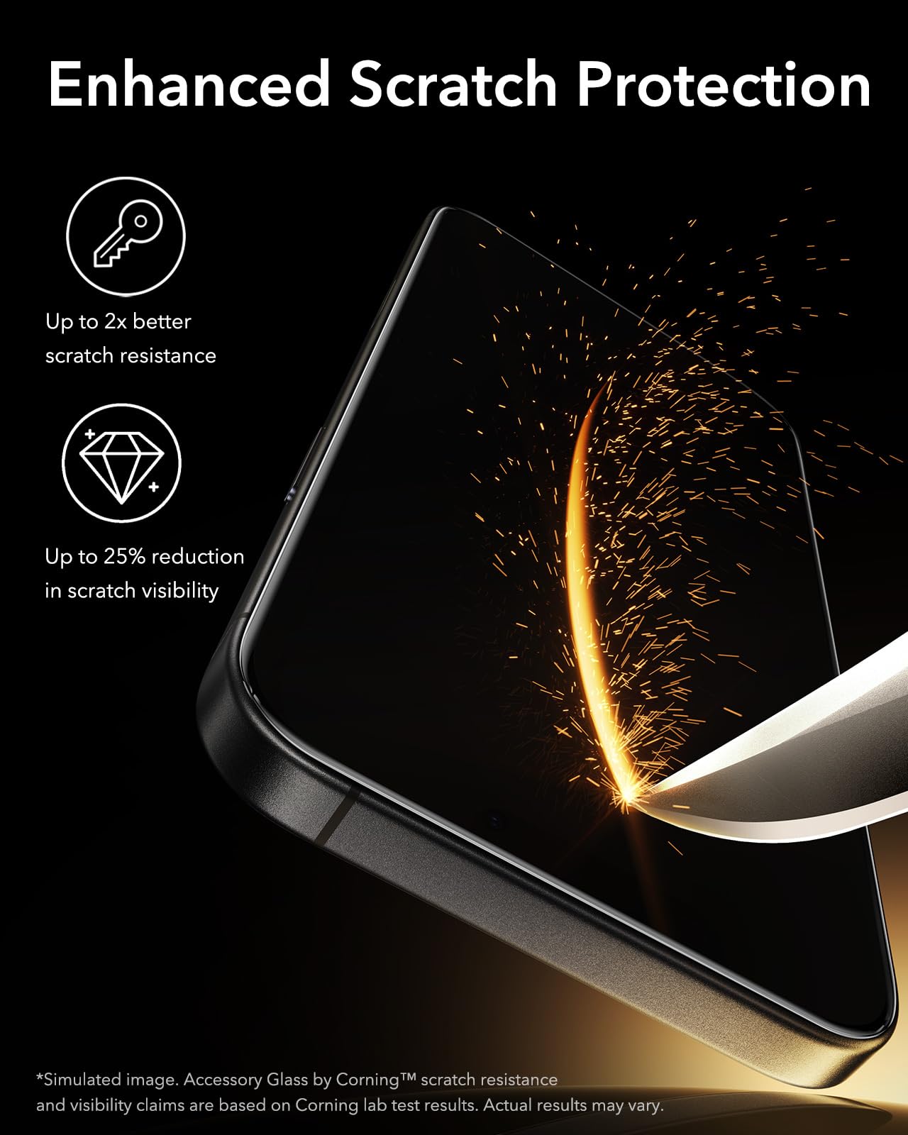 ESR Accessory Glass by Corning™ 3 Pack 9H+ Glass for iPhone 17 Pro Max Screen Protector, Military Grade Shatterproof & Durable with UltraFit Tray