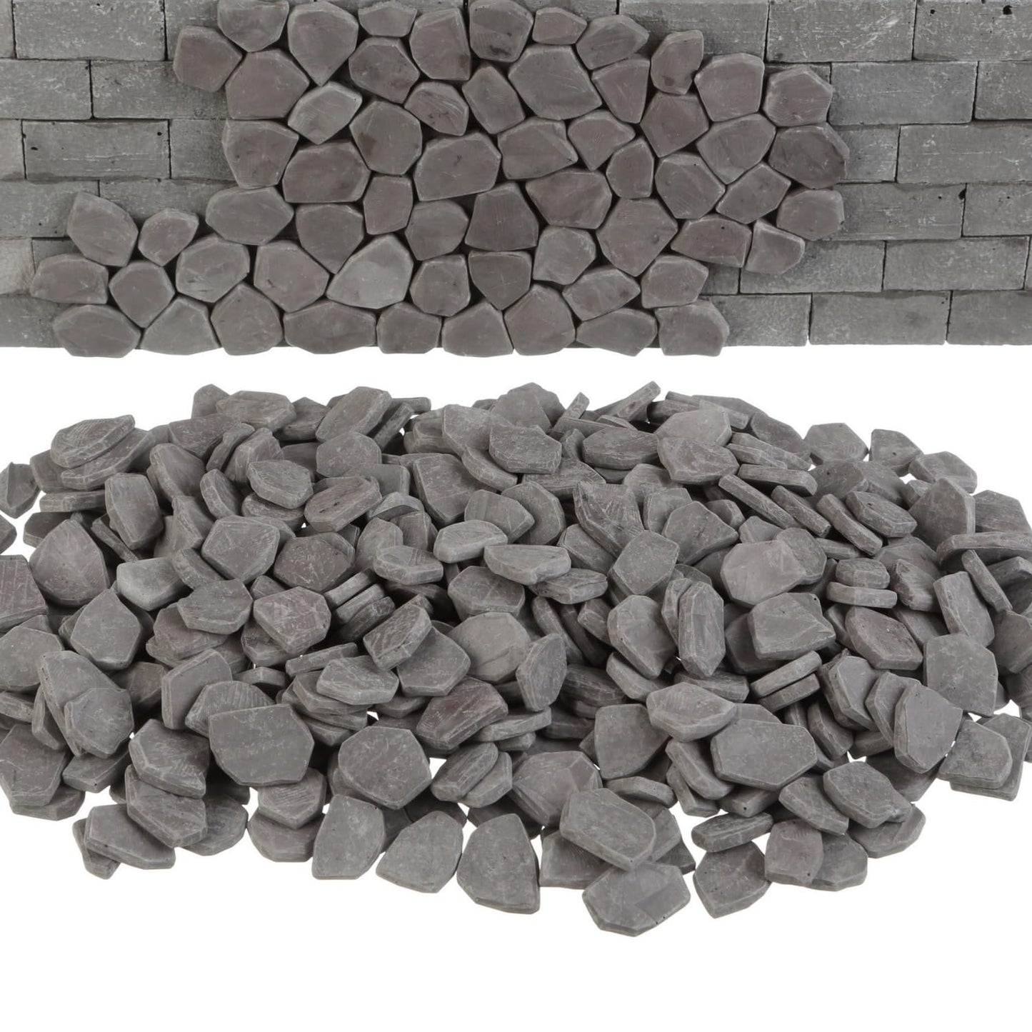 Mini Bricks, 300 pcs, 1:12 Scale Stone-Style Pavers for Dollhouse Walls & Patios, REDUCIO!