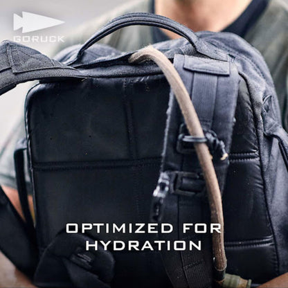 GORUCK Rucker 4.0 20L Black with White Embroidery - Purpose Built Rucking Backpack, Military Weight Training Rucksack w/Ruck Plate Pocket and Extra Padded Straps