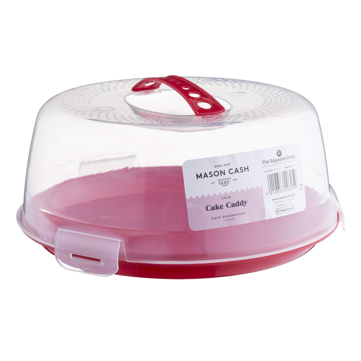 Mason Cash Cake Caddy with Clear Lid – Secure Cake Storage & Transport Container | Serve & Display on the Same Base | Ideal for Bakes, Treats & Special Occasions