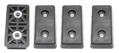 4 Large Rectangular Rubber Feet Bumpers - .528 H X 2.777 L X 1.375 W - Made in USA - Heavy Duty - Non Marking for Furniture, Tables, Chairs, Desks, Benches, Sofas, Chests, Other Large Items.