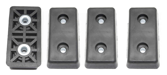 4 Large Rectangular Rubber Feet Bumpers - .528 H X 2.777 L X 1.375 W - Made in USA - Heavy Duty - Non Marking for Furniture, Tables, Chairs, Desks, Benches, Sofas, Chests, Other Large Items.