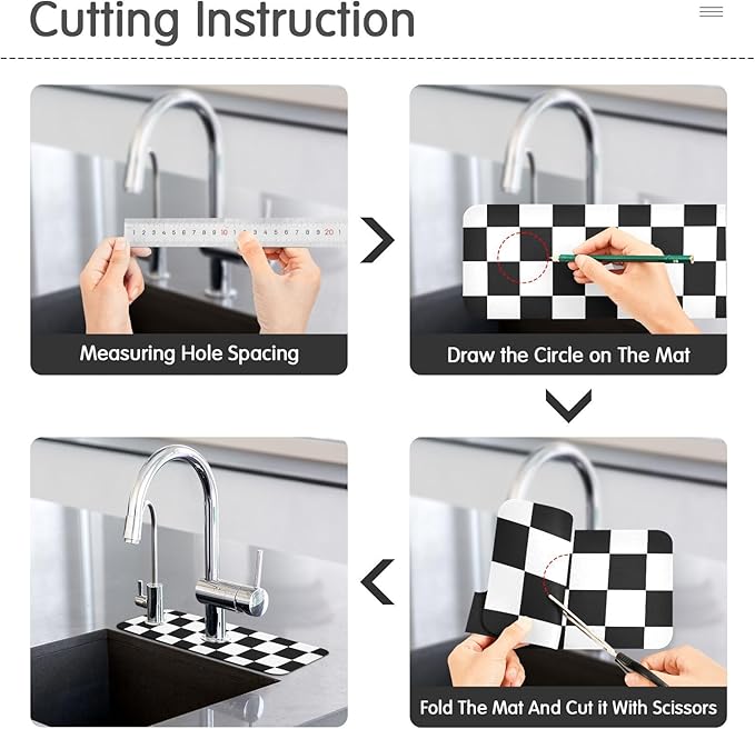 Kitchen Sink Splash Guard 1 PC 14.7 Inch Sink Faucet Mat Splash Guard