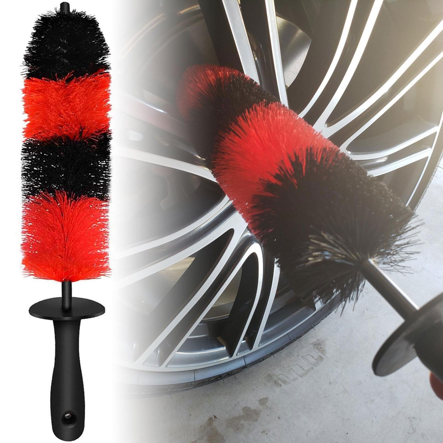 2-Pack Master Wheel Brush, Easy Reach Wheel and Rim Detailing Brush 18’’ Long Soft Bristle, Car Wheel Brush, Rim Tire Detail Brush,Multipurpose use for Wheels,Rims,Exhaust Tips,Motorcycles