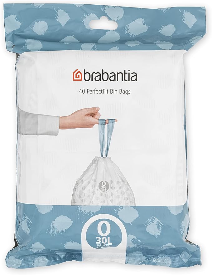 Brabantia PerfectFit Trash Bags Thick Plastic Trash Can Liners