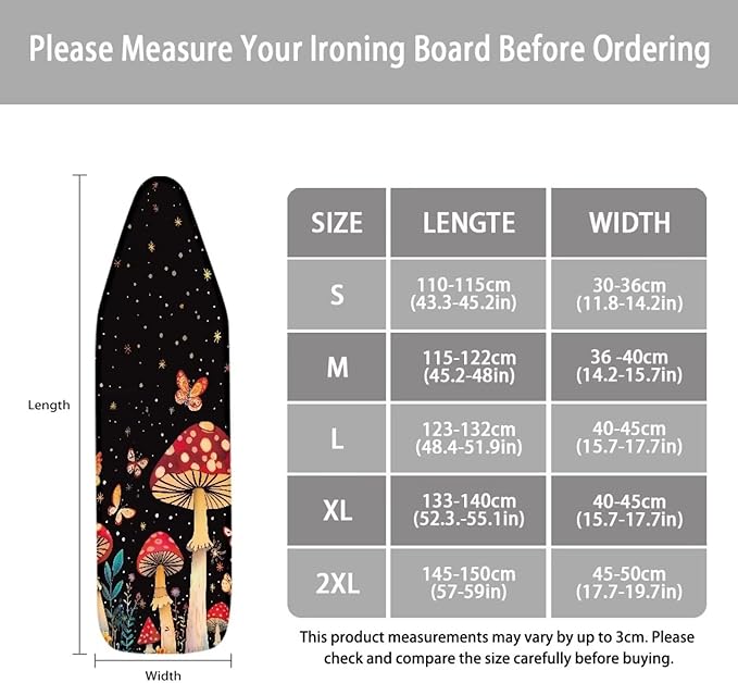 Ironing Board Cover, Ironing Mat, Mushroom Ironing Board Cover, Table Top