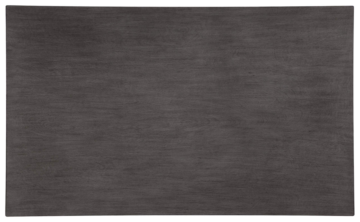 Signature Design by Ashley Bridson Dining Table Set For 6 With Bench, Wood 6‑Piece Kitchen Table And Chairs With Upholstered Seats, Transitional Charcoal Gray Dining Room Collection For Family Meals