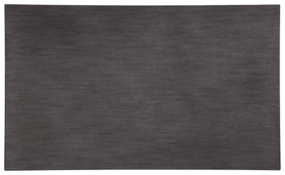Signature Design by Ashley Bridson Dining Table Set For 6 With Bench, Wood 6‑Piece Kitchen Table And Chairs With Upholstered Seats, Transitional Charcoal Gray Dining Room Collection For Family Meals