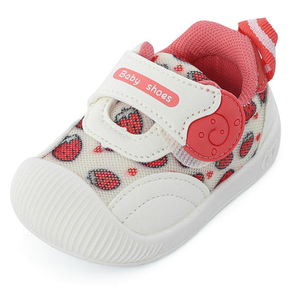 MK MATT KEELY Baby Boys Girls First Walking Shoes Toddlers Breathable Anti-Slip Trainer Sneakers for Infant,Size 4 UK Child,Red Strawberry