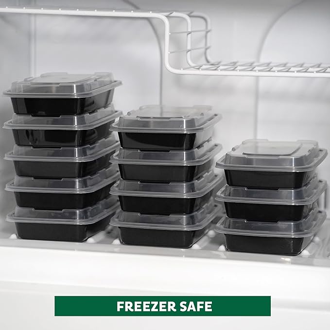 Freshware Meal Prep Containers 15 Count Compartment Food Storage Containers