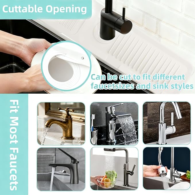 24 Inch Longer Faucet Mat, kitchen sink splash guard-Kitchen Sink Faucet Mat