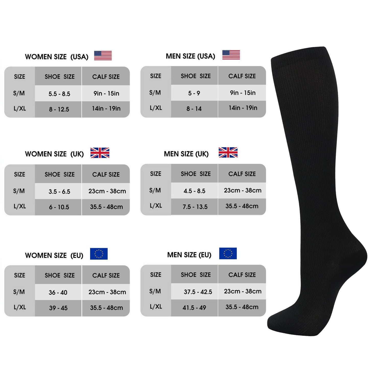 Odtmger 7 Pair Compression Socks for Women & Men 15-20 mmHg is Best Support for Athletic Running Cycling Nursing,Travel