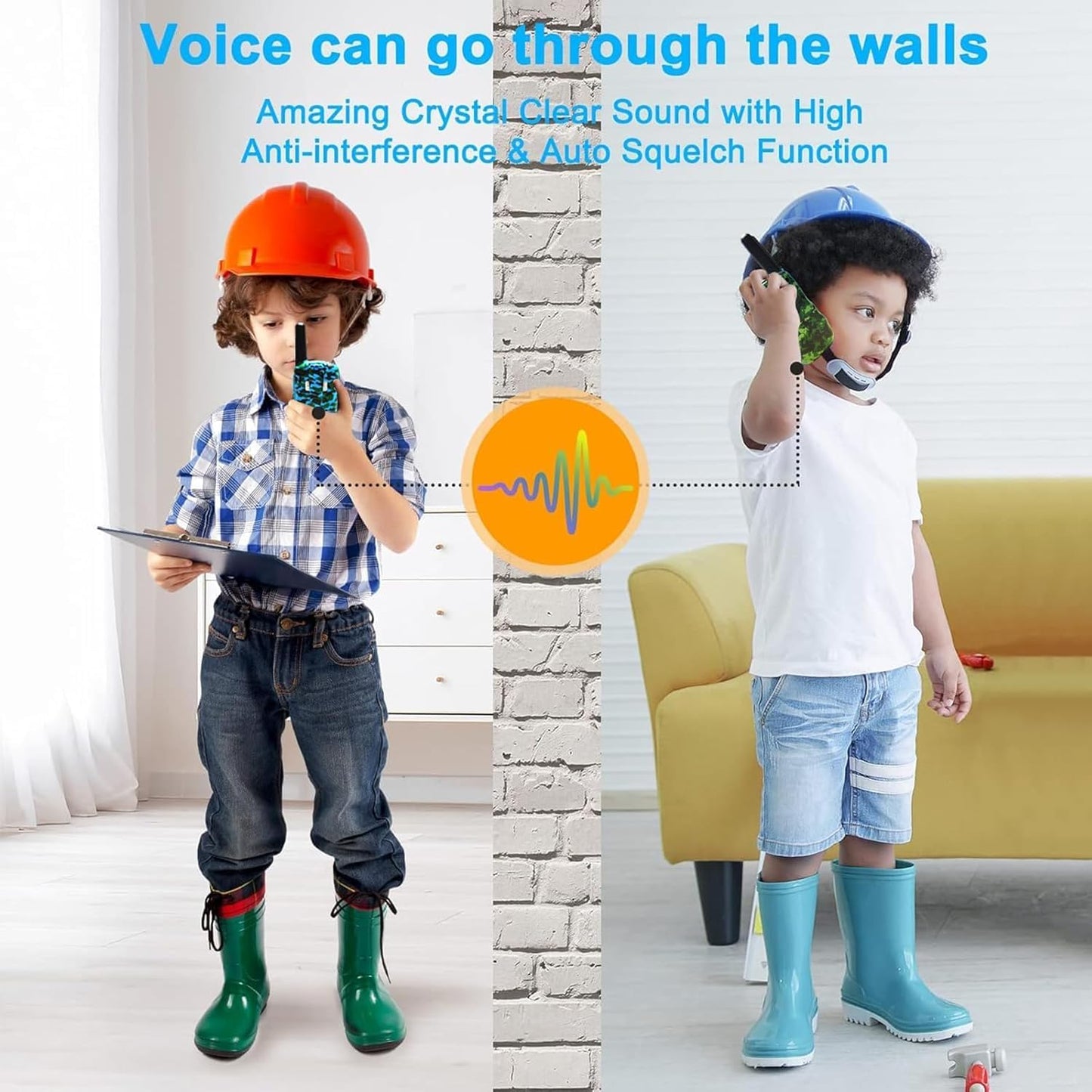 Walkie Talkies for Kids Toys for Boys Girls 4-6, 3 Miles Range Walkie Talkie to Camping, Outdoor 4 Year Old Girl Birthday Gifts for 3 4 5 6 7 Year Old Boy Girl Gifts Age 6-8 (Blue&Pink&Yellow)