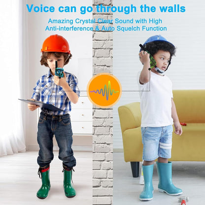 Walkie Talkies for Kids Toys for Boys Girls 4-6, 3 Miles Range Walkie Talkie to Camping, Outdoor 4 Year Old Girl Birthday Gifts for 3 4 5 6 7 Year Old Boy Girl Gifts Age 6-8 (Blue&Pink&Yellow)