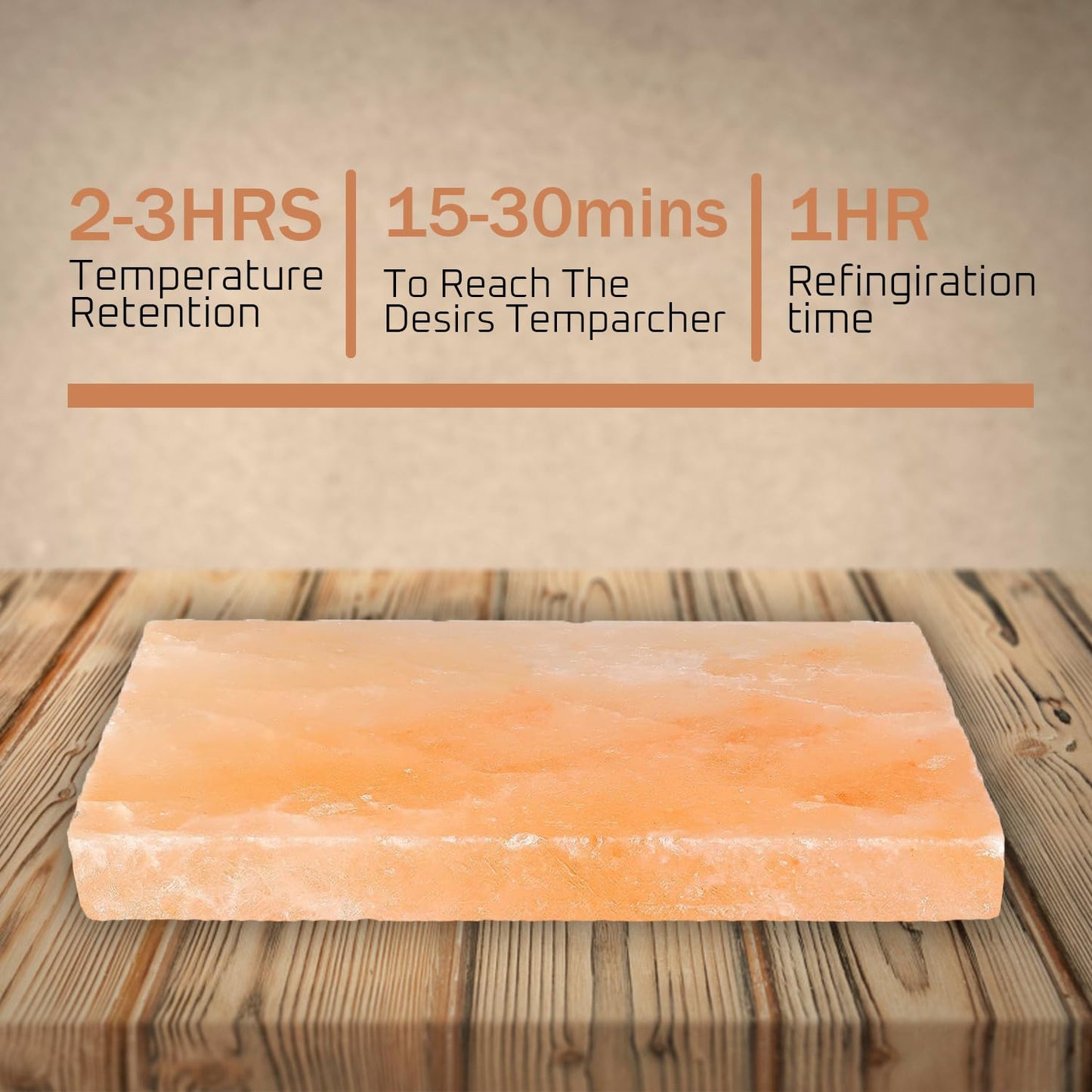 Himalayan Salt Cooking Block – 12 x 8 x 1.5 Inch Food Grade Salt Slab, Mineral-Rich for Grilling, Chilling, Serving – Healthy Cooking Stone for Steak, Sushi, Desserts
