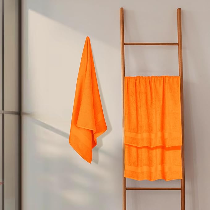 GLAMBURG Premium Cotton 4 Pack Bath Towel Set