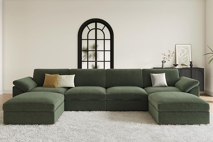 EASE MOOSE Oversized Sectional Modular Sofa, Large U Shape Sectional Couch Wide