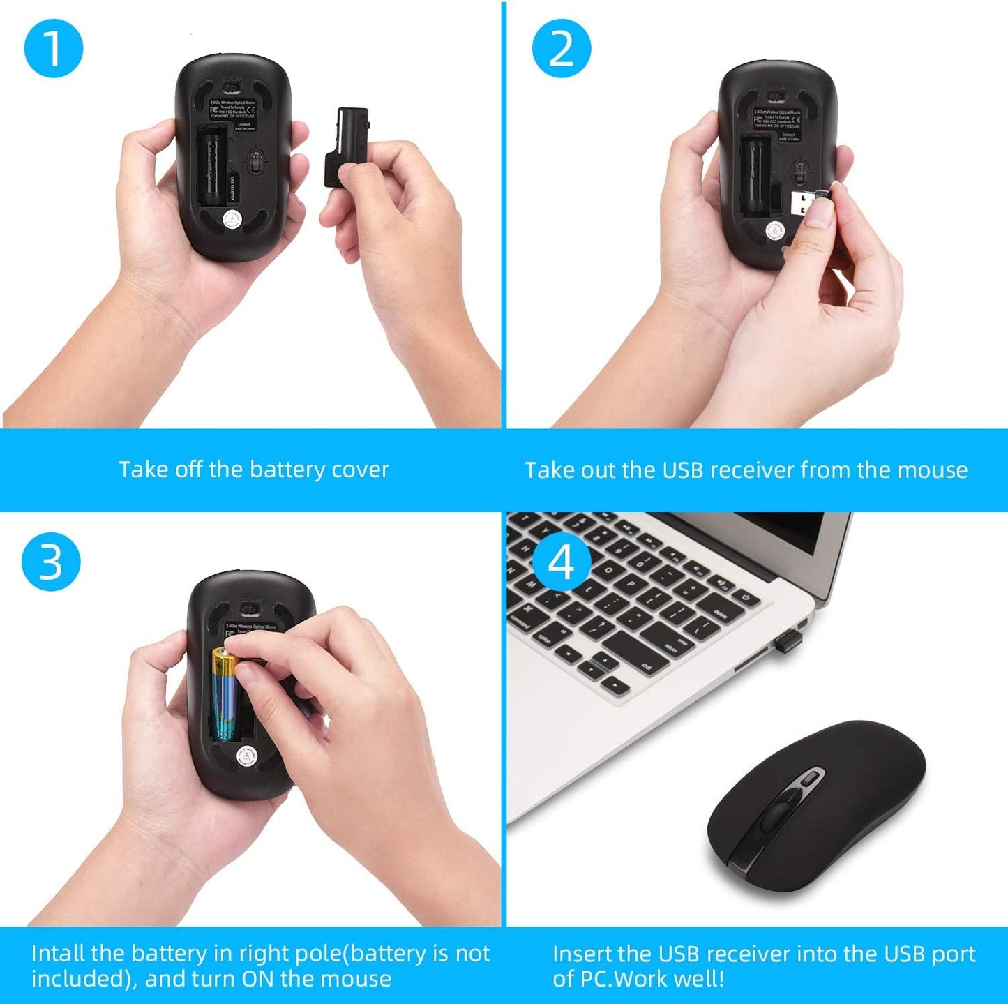Wireless Keyboard and Mouse Set, 2.4G Compact Slim QWERTY UK Layout USB Keyboard and Cordless Silent Mouse Combo with Numeric Keypad Ergonomic Energy Saving for Windows PC/Laptop/Computer/Apple Mac