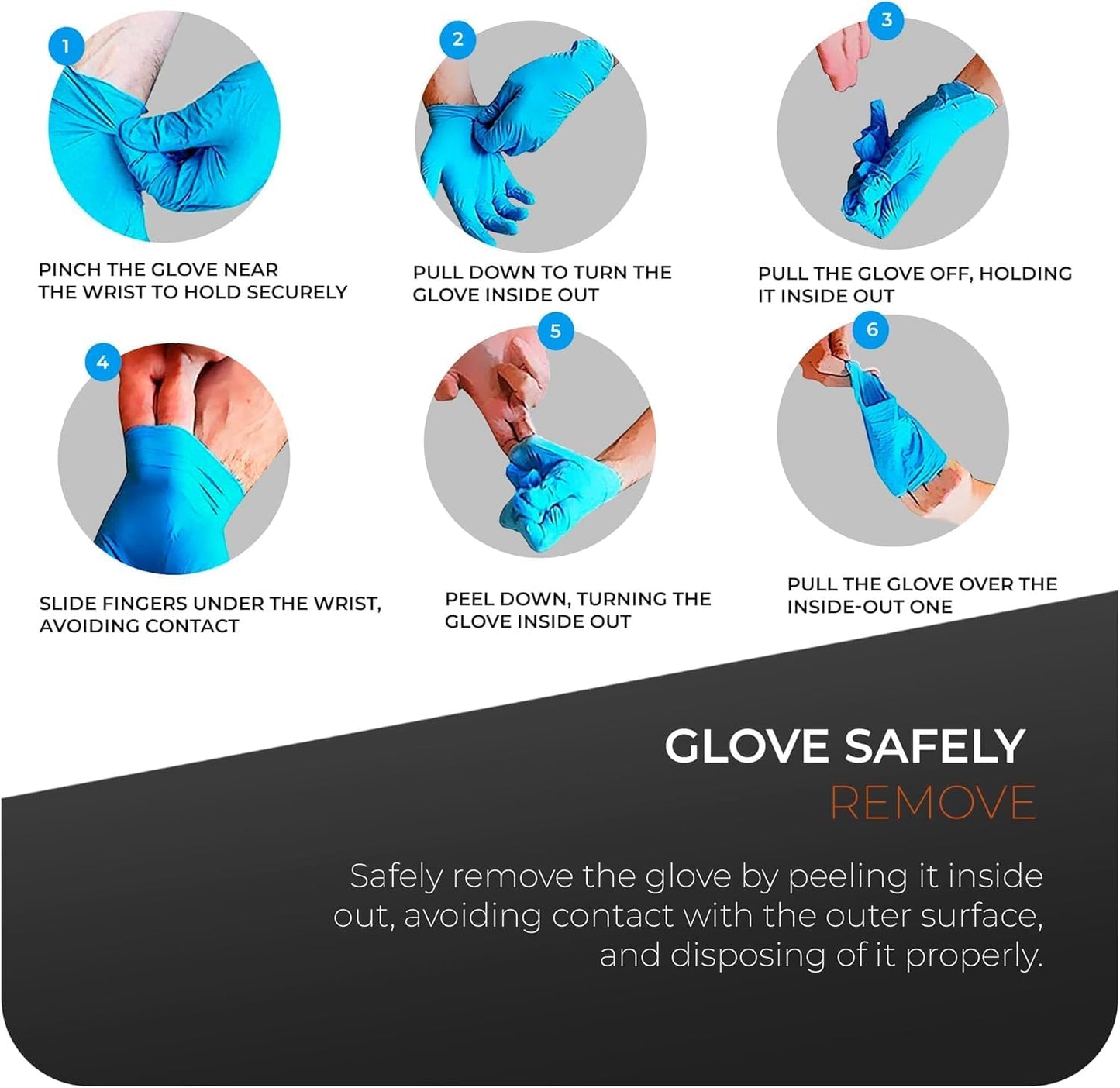 eatasty Disposable Gloves, Pack of 1000, Blue Nitrile Gloves, Powder-Free, Latex-Free, Strong with Textured Grip, Multipurpose for Food Handling, Cleaning, Automotive & DIY