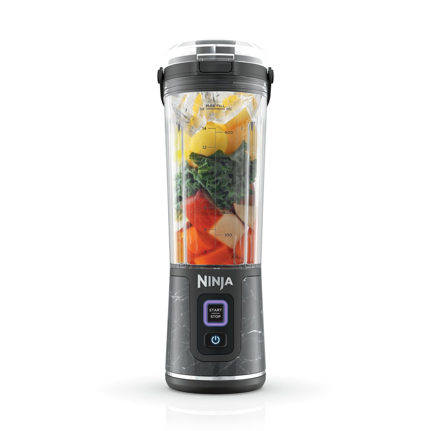 Ninja BC151BK Blast Portable Blender, Cordless, 18oz. Vessel, Personal Blender-for Shakes & Smoothies, BPA Free, Leakproof-Lid & Sip Spout, USB-C Rechargeable, Dishwasher Safe Parts, Black