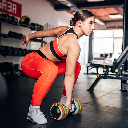 AOTOB 25/55 LBS Adjustable Dumbbell Set, Anti-Slip Fast Adjusting with Turning Handle, Adjustment for Men and Women, Weights Pair for Compact Home Gym Exercise Strength