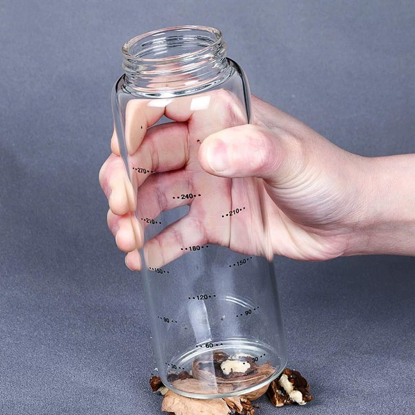 2-Piece 4-Neck Glass Seasoning Shakers - Moisture Resistant (300ml/10oz)