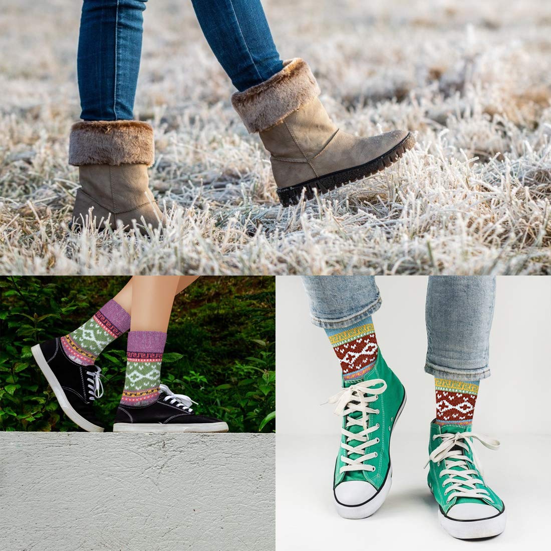 FYC Socks for Women - Stocking Stuffers Gifts for Women - Warm Thick Soft Wool Cozy Crew Socks Christmas Gifts for Woman