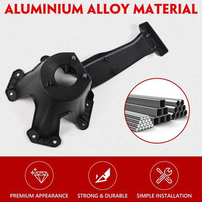 DKMGHT Spare Tire Holder Mounting Bracket Tire Carrier for Jeep Wrangler JK 07-18 with 3rd Third Brake Light Accessories 55397217AJ 68048581AA Aluminum Alloy Bracket (Smoke Lens)