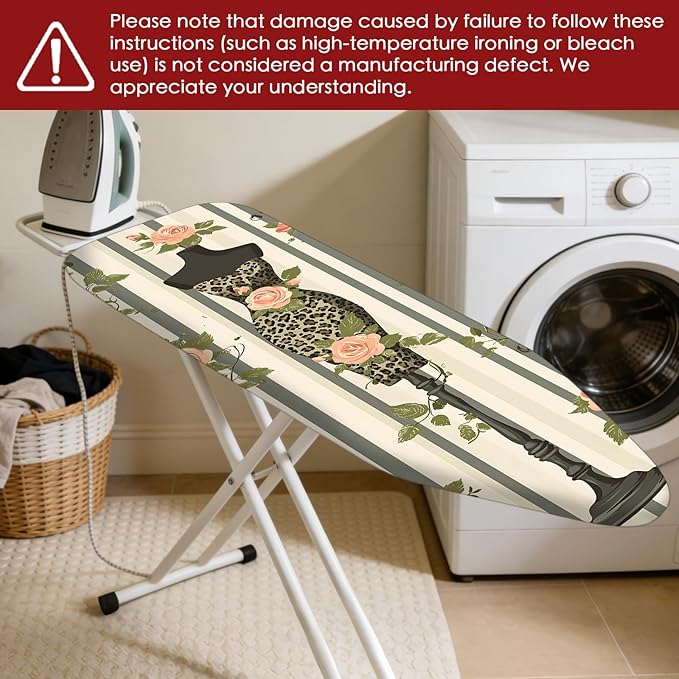 Nuxovilar Ironing Board Cover Needle Cotton 15x54 Inches | Ironing Board Cover