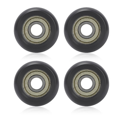 For Aero Pilates Reformer Replacement Roller Wheels, Set of 4 Easy to Install, Smooth & Quiet Glide,Black