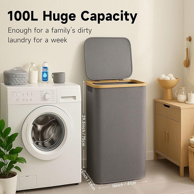 100L Foldable Laundry Basket