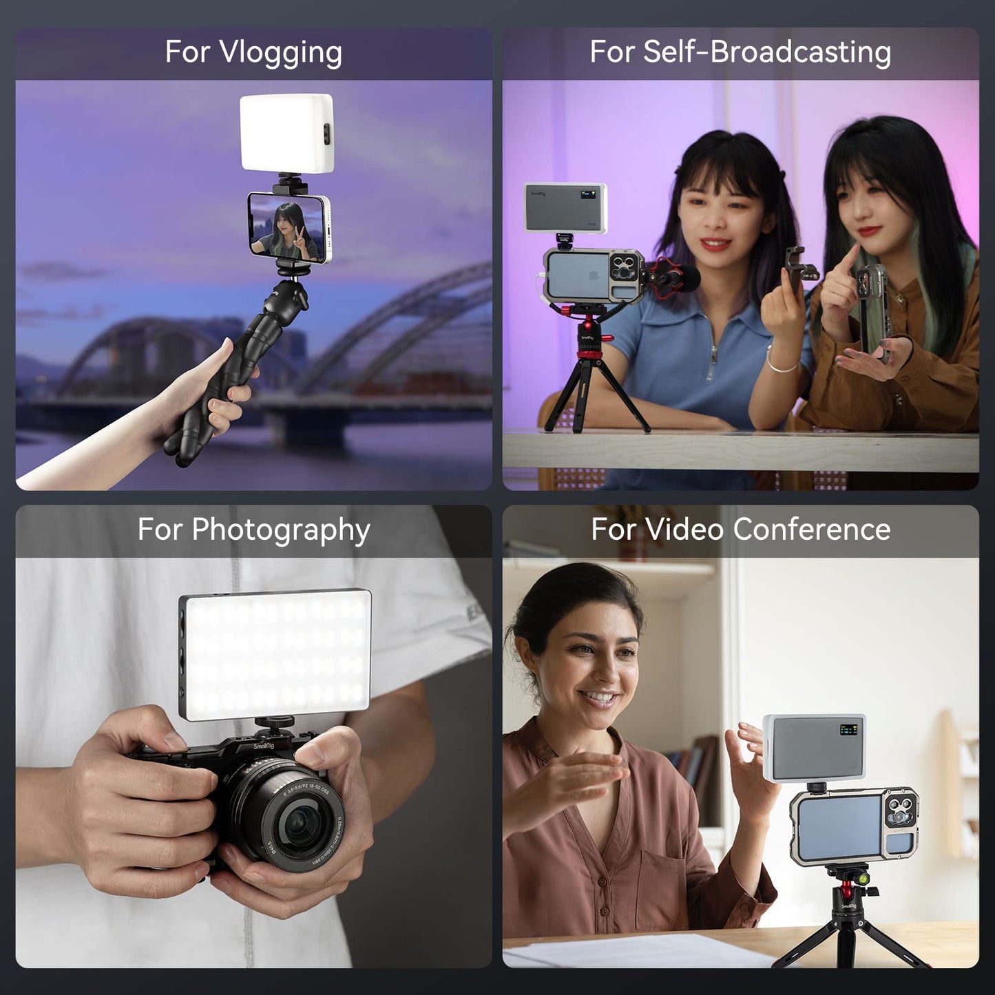 SmallRig RM120 RGB Video Light, 5000mAh 180 Minutes Portable Camera Light 7W Output Power, LED Video Light Panel, 2500-8500K CRI TLCI 98+ for TikTok, Content Creator, Photographer