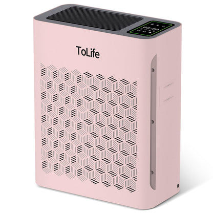 Tolife Powerful Air Purifiers for Home Large Room Up to 2000 Ft²Pets with Washable Filter, Sleep Mode, Timer, HEPA Filter Pet Air Purifier for Bedroom,White