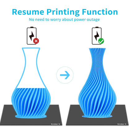 Official Creality 3D Printer Ender-3 FDM DIY Printers High-Precision Printing Stable Power Supply Rapid Heating Up Quality Extruder Resume Printing High-standard V-profile Printing Size: 220x220x250mm