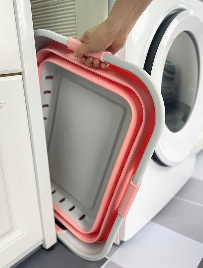 SAMMART 42L Collapsible Plastic Laundry Basket